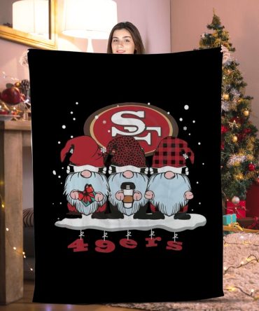 Cozy Christmas Gnome Blanket - Perfect Gift For 49Ers Fans - Soft & Festive Holiday Throw