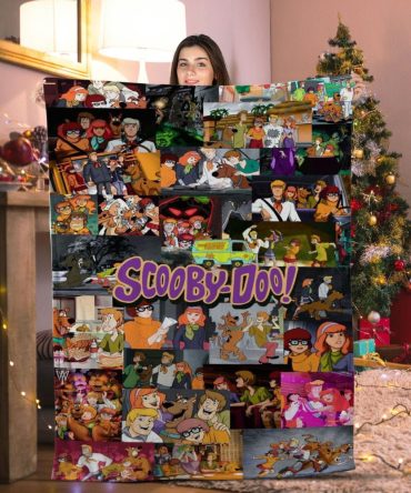 Scooby-Doo Cartoon Collage Fleece Blanket – Cozy Gift For Fans & Kids