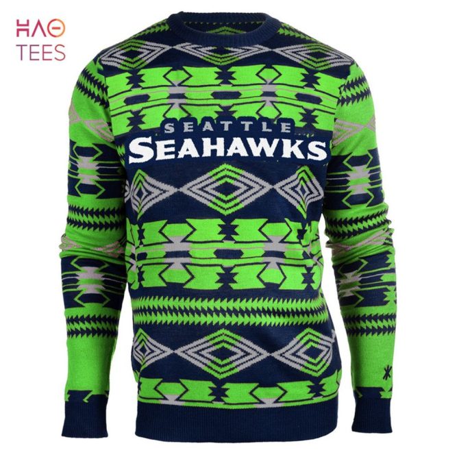 Best Seattle Seahawks Aztec Nfl Ugly Crew Neck Ugly Christmas Sweater