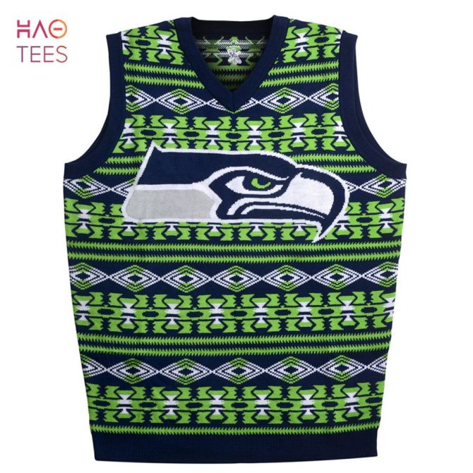 Best Seattle Seahawks Aztec Nfl Ugly Christmas Sweater Vest