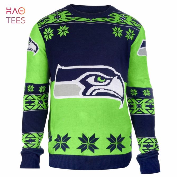 Best Seattle Seahawks Big Logo Nfl Ugly Christmas Sweater