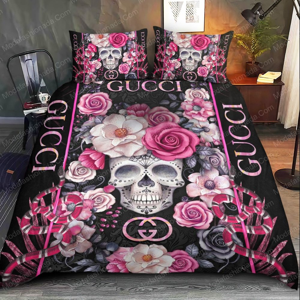 Skull Gucci Bedding Sets - Image 2