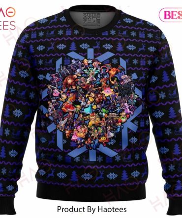 Cozy Winter Sweater With Colorful Character Print - Perfect Gift For Gamers & Anime Fans