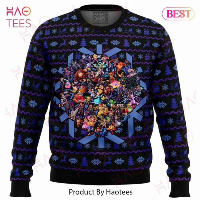 Cozy Winter Sweater With Colorful Character Print - Perfect Gift For Gamers & Anime Fans