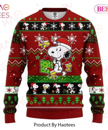 Festive Snoopy Christmas Sweater - Cozy Holiday Knit For Peanuts Fans