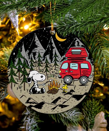 Snoopy Camping Ceramic Ornament Perfect Gift For Holiday