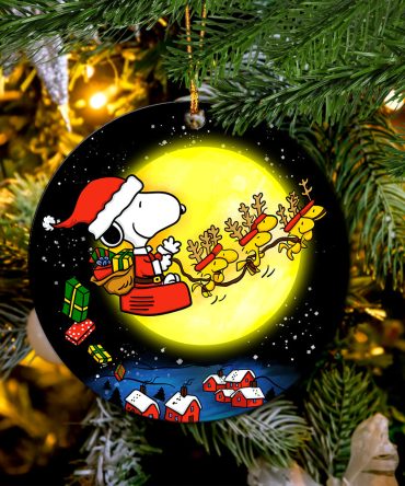 Snoopy Christmas Ceramic Ornament Perfect Gift For Holiday