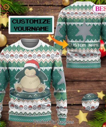 Customize Your Name Xmas Sweater - Cozy Pokémon Holiday Knit - Perfect Gift!