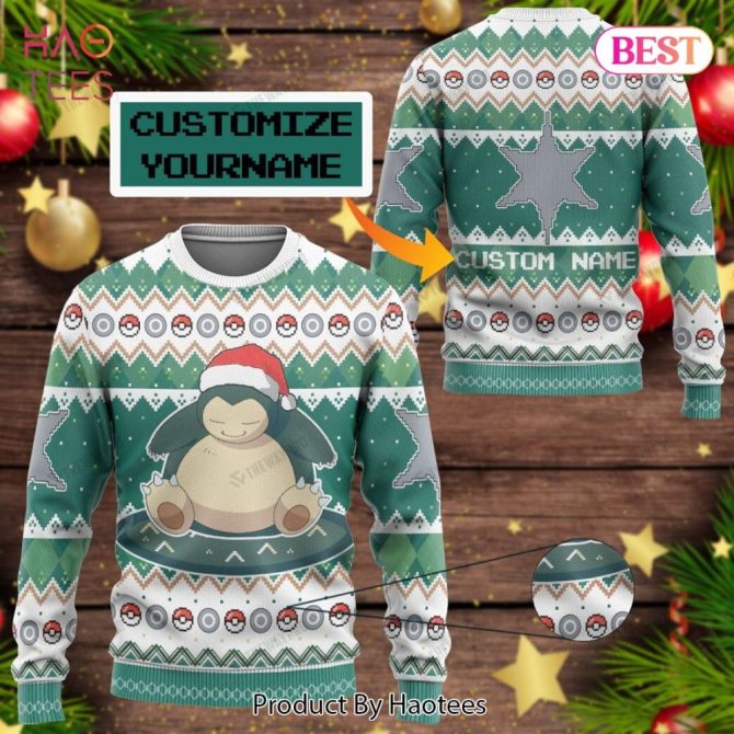 Customize Your Name Xmas Sweater - Cozy Pokémon Holiday Knit - Perfect Gift!