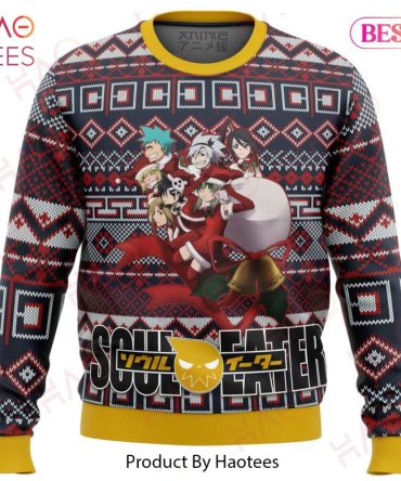 Cozy Anime Ugly Christmas Sweater - Soul Eater Design By Haotees - Perfect Holiday Gift!