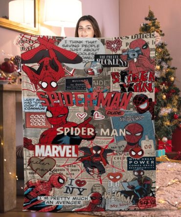 Cozy Spider-Man Fleece Blanket - Perfect Marvel Gift For Fans, Warm & Stylish Decor