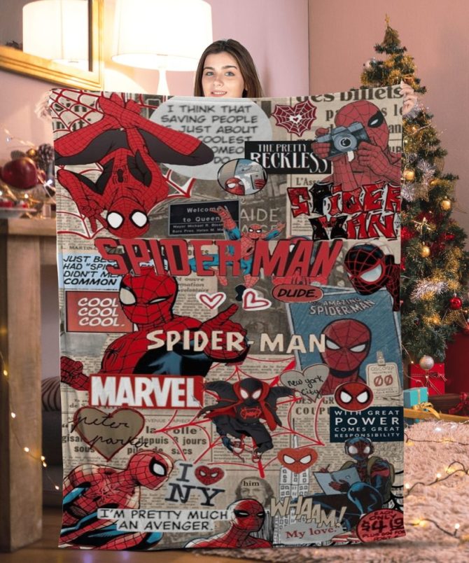 Cozy Spider-Man Fleece Blanket - Perfect Marvel Gift For Fans, Warm & Stylish Decor