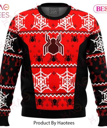 Cozy Spider-Themed Ugly Christmas Sweater - Fun Festive Design For Holiday Parties