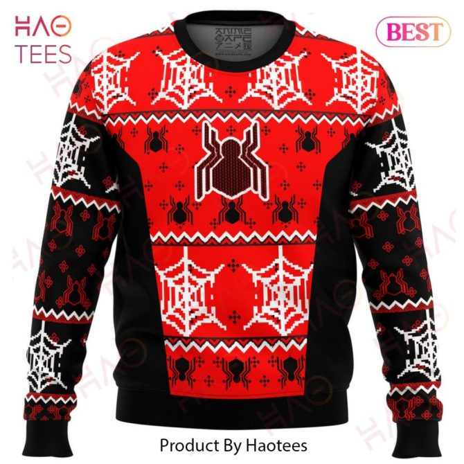 Cozy Spider-Themed Ugly Christmas Sweater - Fun Festive Design For Holiday Parties