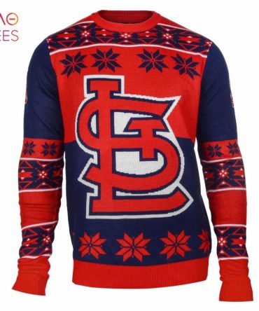 Best St. Louis Baseball Big Logo Ugly Christmas Sweater