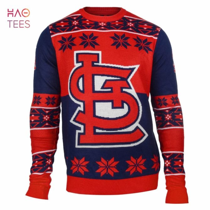 Best St. Louis Baseball Big Logo Ugly Christmas Sweater