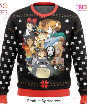Cozy Anime Character Christmas Sweater - Cute Holiday Knit For Fans - Unisex Design By Haotees