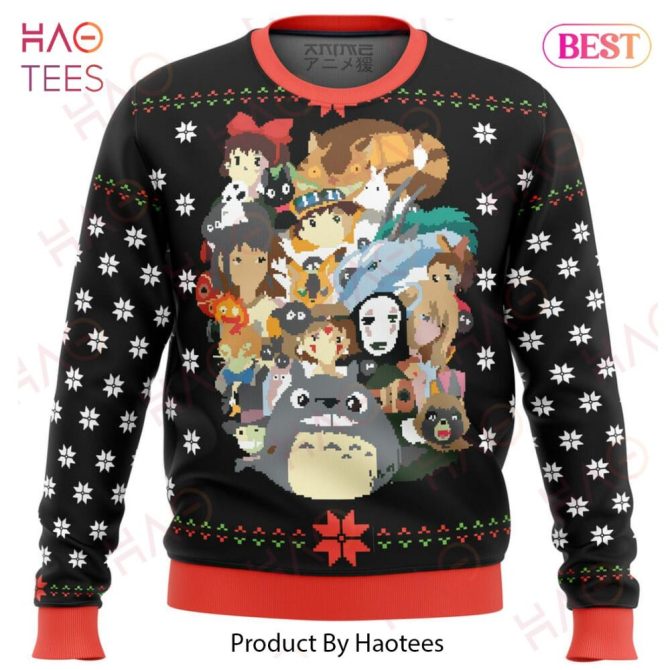 Cozy Anime Character Christmas Sweater - Cute Holiday Knit For Fans - Unisex Design By Haotees