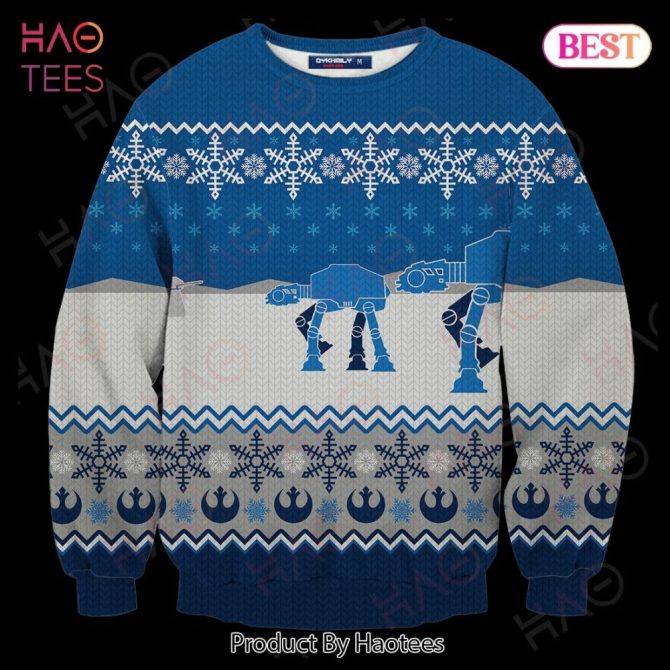 Cozy Blue Snowflake Sweater - Perfect Holiday Gift For Sci-Fi Fans! - Image 2