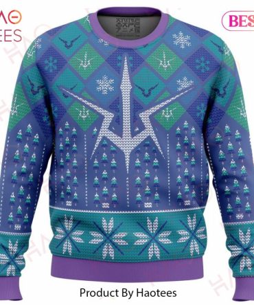 Cozy Winter Star Sweater - Festive Blue & Green Knit By Haotees