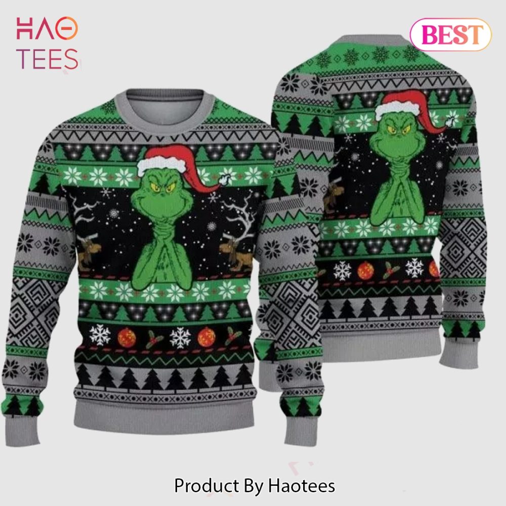 Festive Grinch Christmas Ugly Sweater - Cozy Holiday Knit For Men & Women