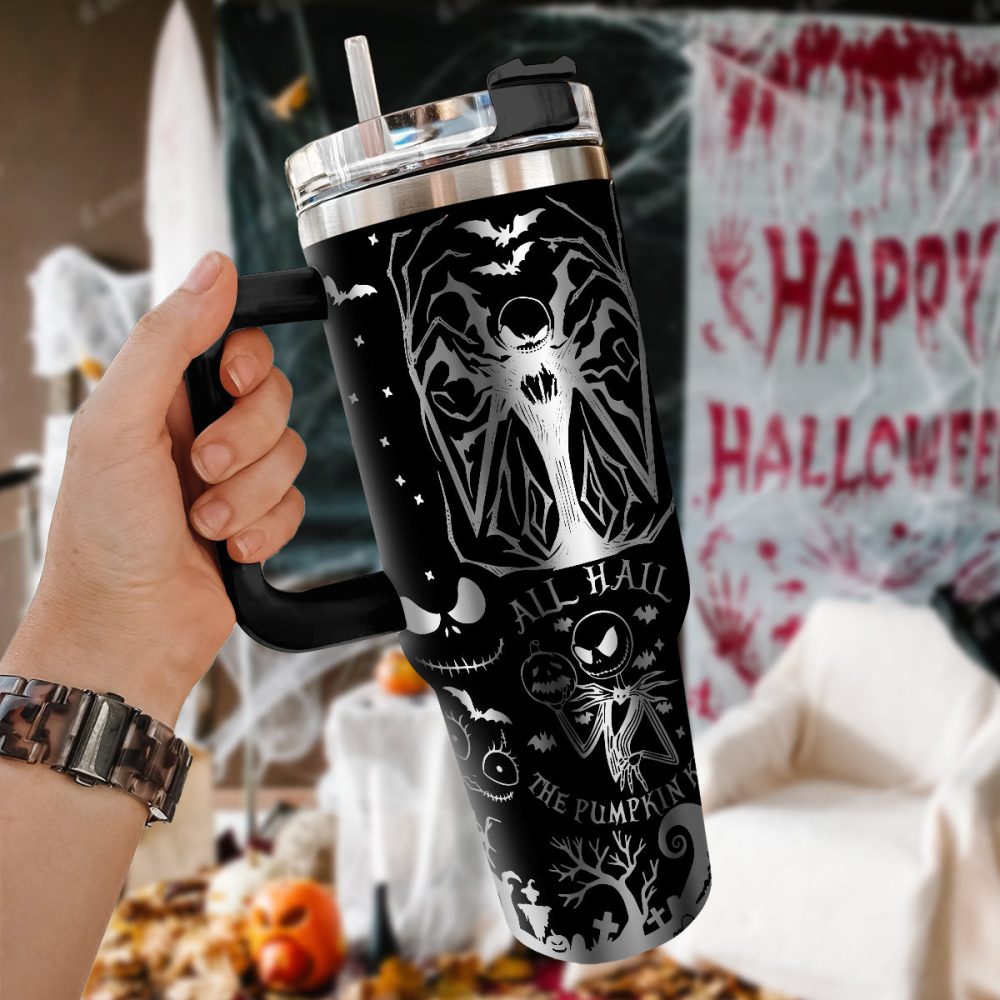 The Nightmare Before Christmas Movies Custom Stanley Quencher 40Oz Stainless Steel Tumbler With Handle, Stanley Cup, Tumbler Cup, Best Gift - Image 2