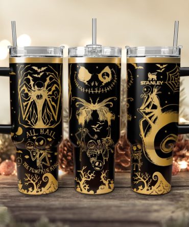 The Nightmare Before Christmas Movies Custom Stanley Quencher 40Oz Stainless Steel Tumbler With Handle, Stanley Cup, Tumbler Cup, Best Gift