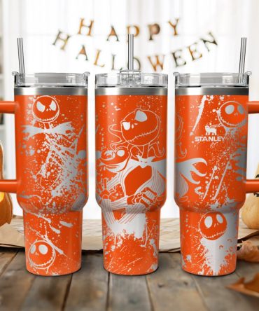 The Nightmare Before Christmas Movies Custom Stanley Quencher 40Oz Stainless Steel Tumbler With Handle, Stanley Cup, Tumbler Cup, Best Gift