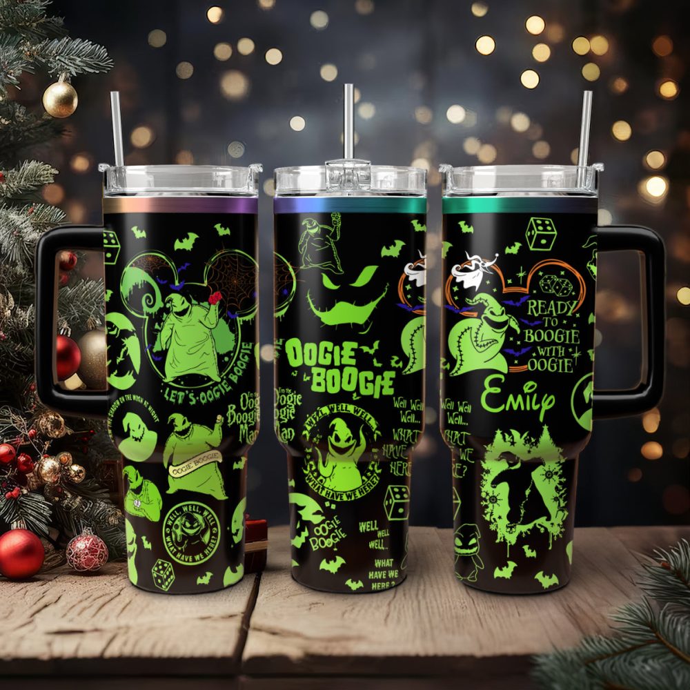 The Nightmare Before Christmas Movies Custom Stanley Quencher 40Oz Stainless Steel Tumbler With Handle, Stanley Cup, Tumbler Cup, Best Gift - Image 2
