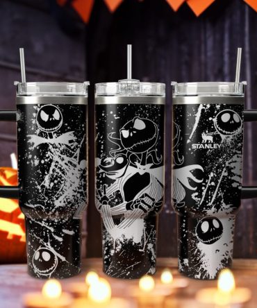 The Nightmare Before Christmas Movies Custom Stanley Quencher 40Oz Stainless Steel Tumbler With Handle, Stanley Cup, Tumbler Cup, Best Gift