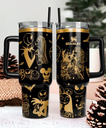 The Nightmare Before Christmas Movies Custom Stanley Quencher 40Oz Stainless Steel Tumbler With Handle, Stanley Cup, Tumbler Cup, Best Gift