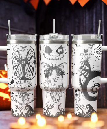 The Nightmare Before Christmas Movies Custom Stanley Quencher 40Oz Stainless Steel Tumbler With Handle, Stanley Cup, Tumbler Cup, Best Gift