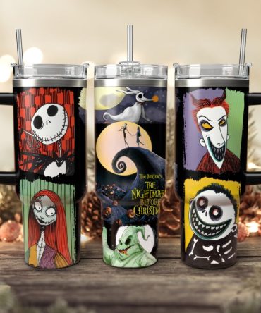 The Nightmare Before Christmas Movies Custom Stanley Quencher 40Oz Stainless Steel Tumbler With Handle, Stanley Cup, Tumbler Cup, Best Gift
