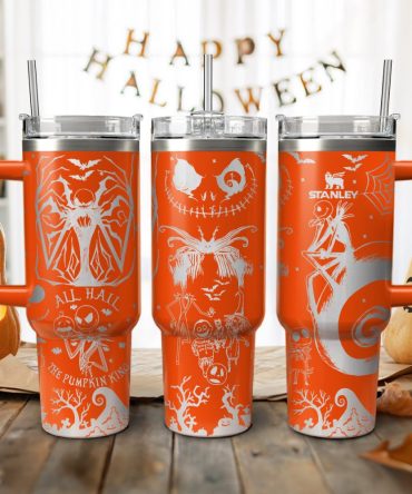 The Nightmare Before Christmas Movies Custom Stanley Quencher 40Oz Stainless Steel Tumbler With Handle, Stanley Cup, Tumbler Cup, Best Gift