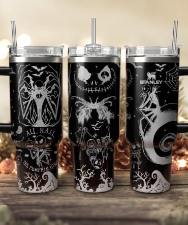 The Nightmare Before Christmas Movies Custom Stanley Quencher 40Oz Stainless Steel Tumbler With Handle, Stanley Cup, Tumbler Cup, Best Gift