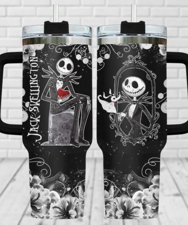 The Nightmare Before Christmas Movies Custom Stanley Quencher 40Oz Stainless Steel Tumbler With Handle, Stanley Cup, Tumbler Cup, Best Gift