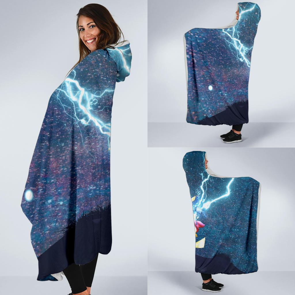 Thor Pikachu Pokemon Hooded Blanket - Image 2