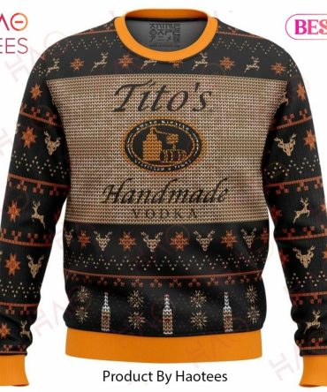 Festive Tito'S Handmade Vodka Ugly Christmas Ugly Christmas Sweater - Cozy Holiday Knitwear