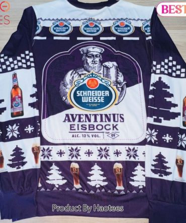Cozy Up In Style: Schneider Weisse Aventinus Eisbock Ugly Christmas Sweater - Perfect Gift For Beer Lovers!