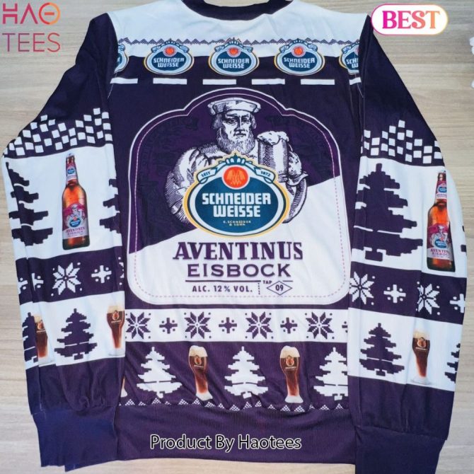 Cozy Up In Style: Schneider Weisse Aventinus Eisbock Ugly Christmas Sweater - Perfect Gift For Beer Lovers!