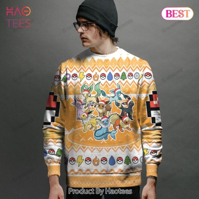 Customizable Pokémon-Themed Christmas Sweater - Add Your Name & Stay Cozy! - Image 2