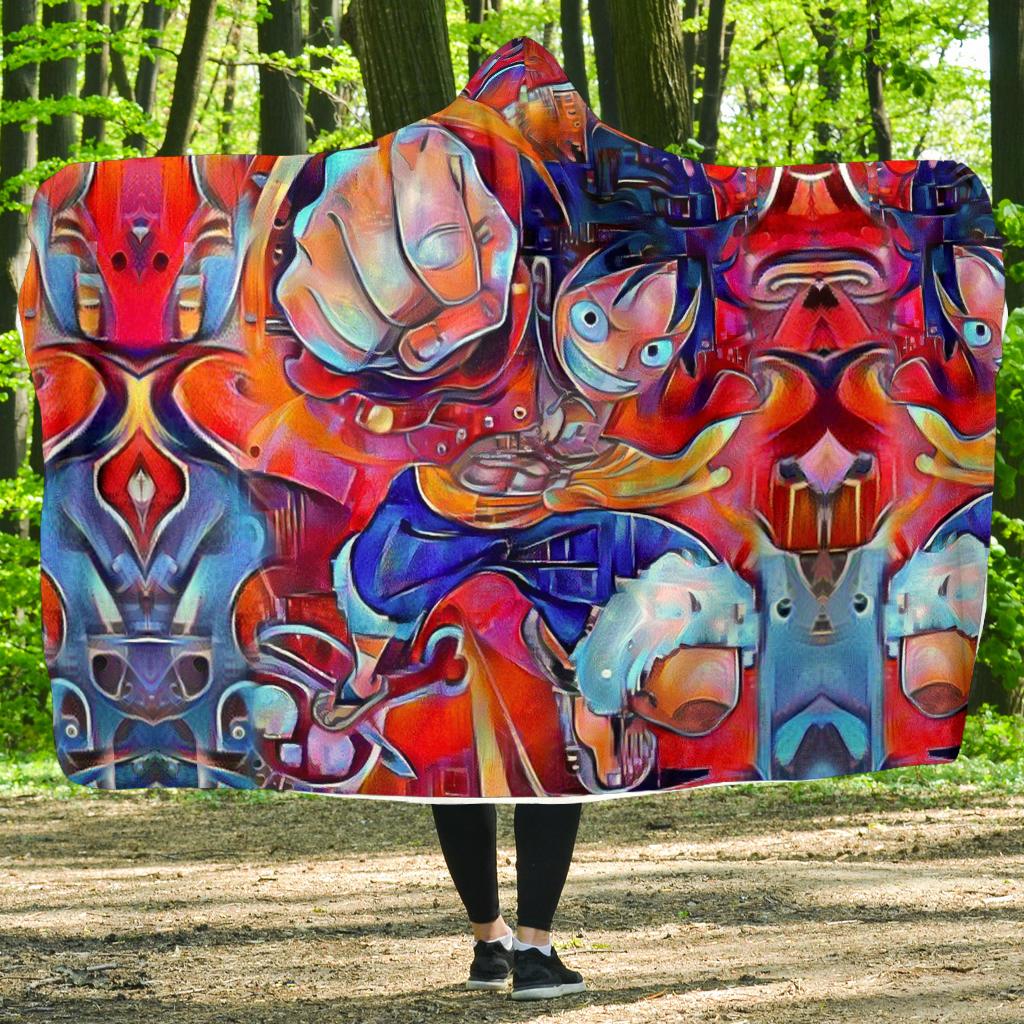 Trippy Luffy One Piece Hooded Blanket - Image 5