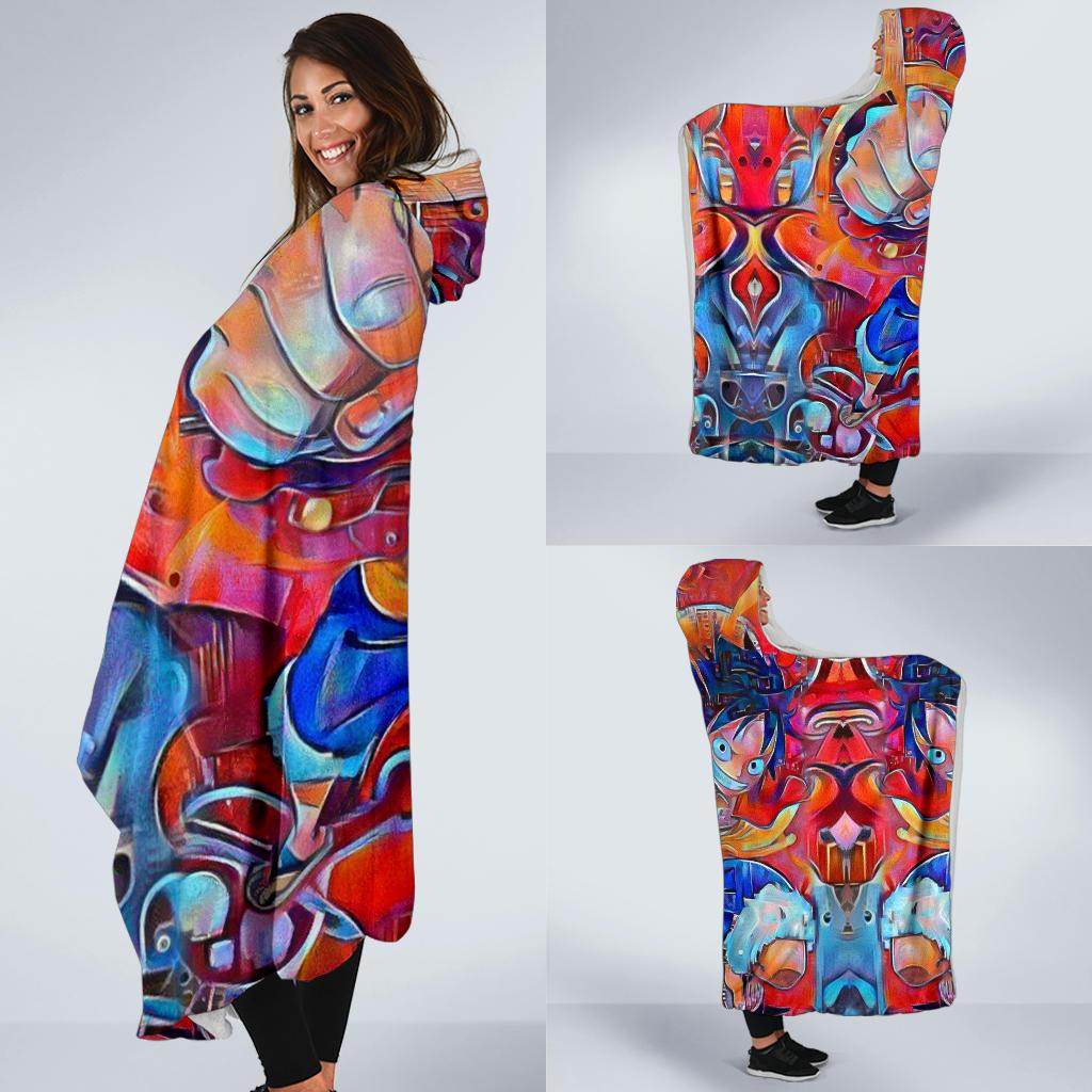 Trippy Luffy One Piece Hooded Blanket - Image 2