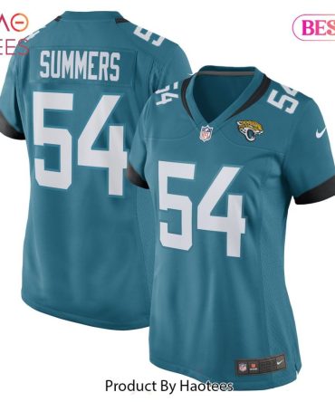 Authentic Jaguars #54 Summers Jersey - Teal, Men'S Nfl Game Day Apparel By Haotees