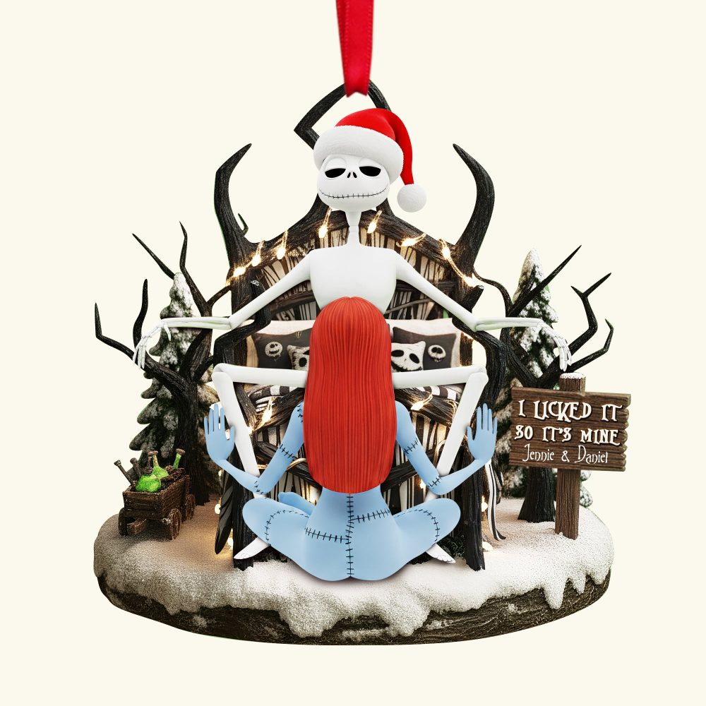 Naughty Skull Couple Ornament - Personalized Christmas Gift For Couples 02Tglu230925 - Image 4