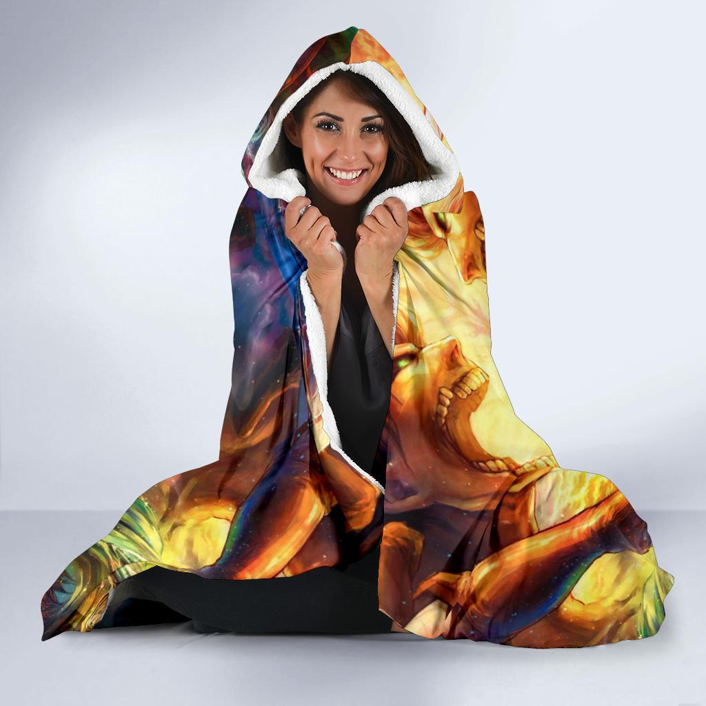 Vibrant Attack On Titan Hooded Blanket - Image 3