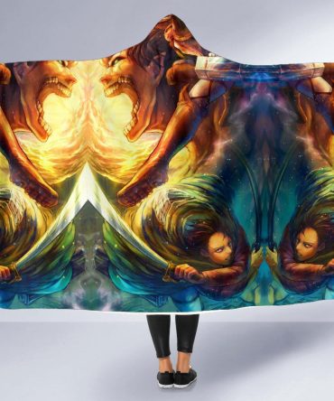 Vibrant Attack On Titan Hooded Blanket