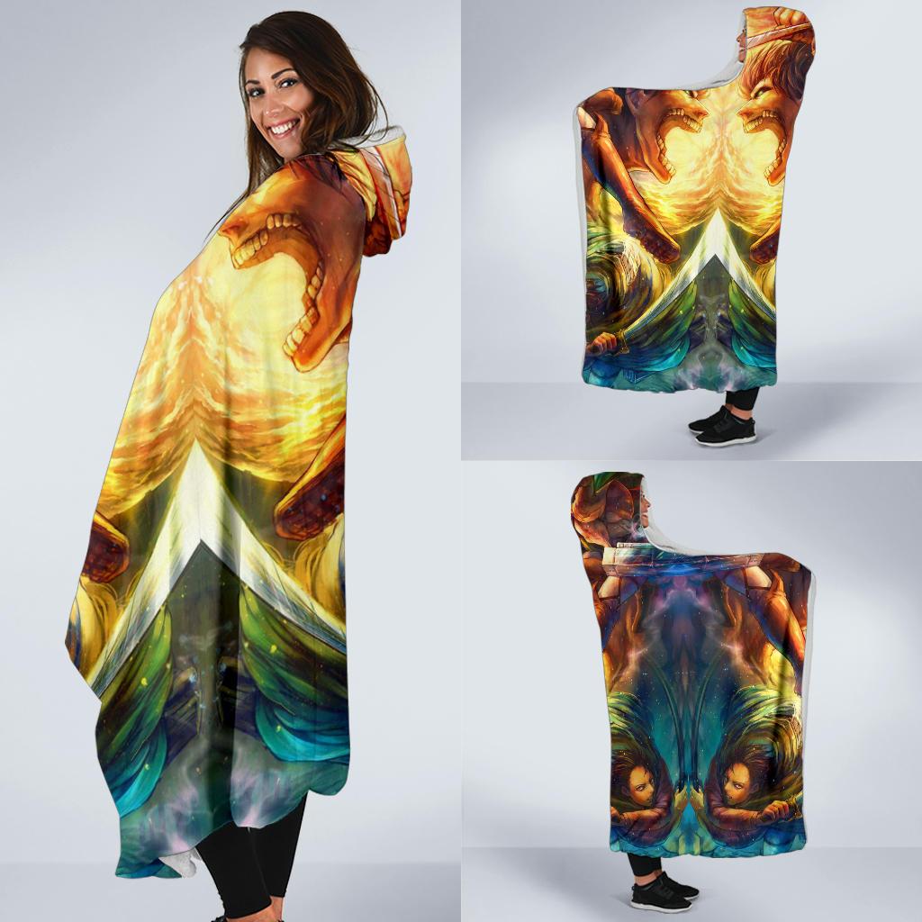 Vibrant Attack On Titan Hooded Blanket - Image 2