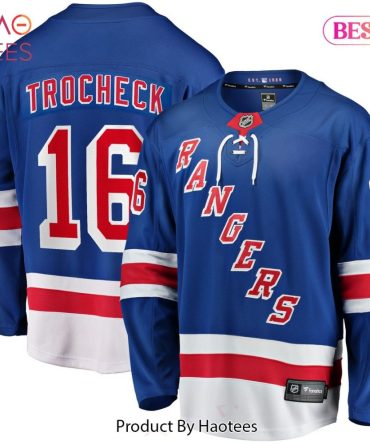 Authentic New York Rangers Trocheck Jersey - Blue Nhl Fan Gear By Haotees