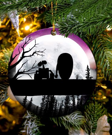 Wall E Moon Night Ceramic Ornament Perfect Gift For Holiday